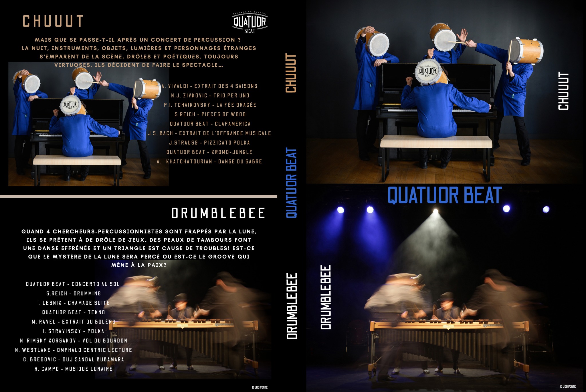 DVD double Chuuut et Drumblebee de Quatuor Beat